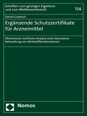 cover image of Ergänzende Schutzzertifikate für Arzneimittel